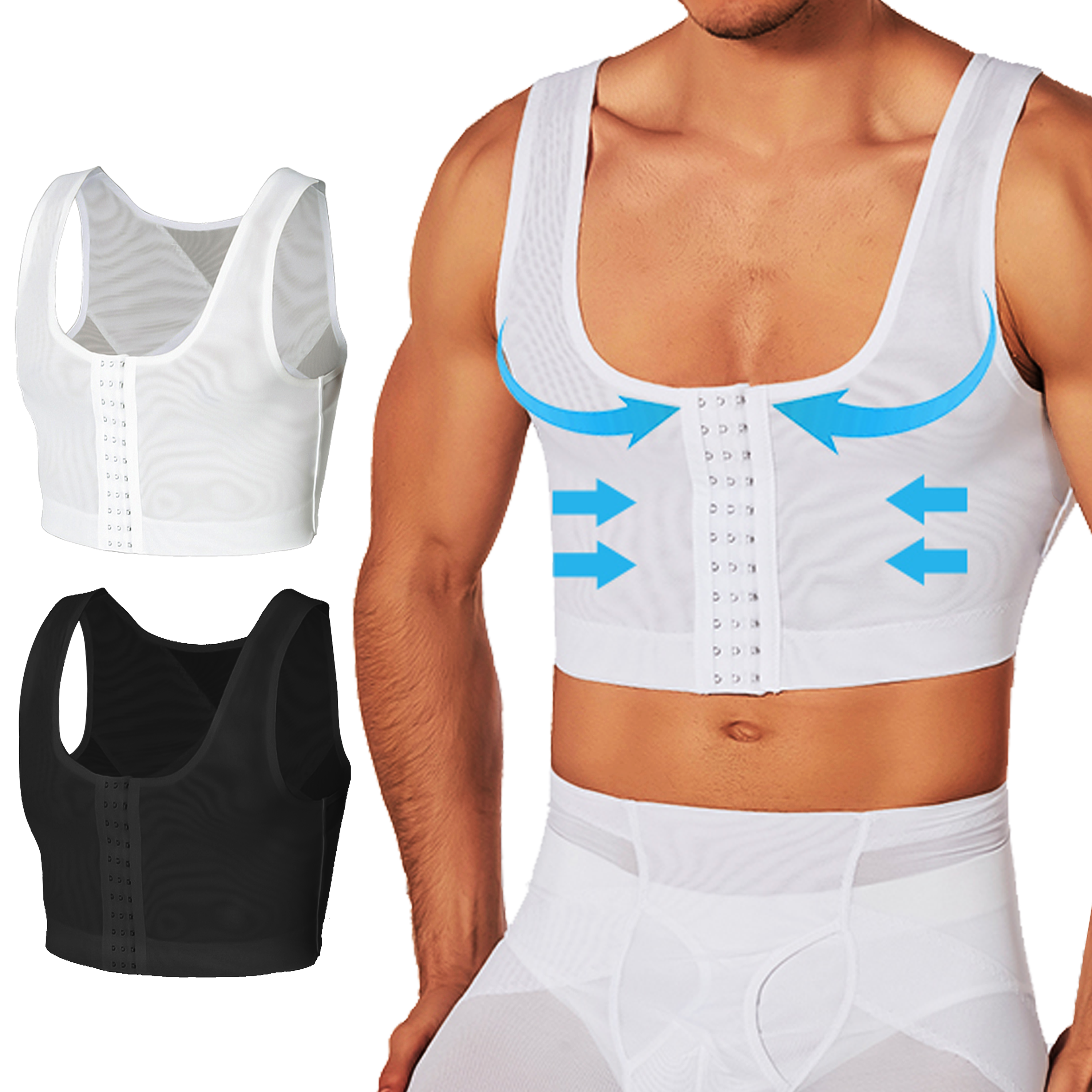 Sleeveless Undershirt - Men's Compression Corset Vest Slimming Undershirts