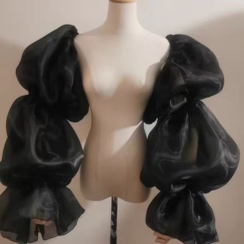 Thermal Long John - Elegant Puffy Wedding Arm Sleeves Ruffled