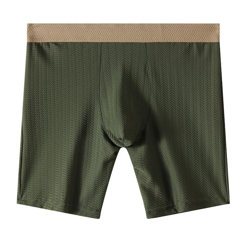 Mens Boxer Shorts Homme Nylon  - Long Leg Trunk Men บทวิจารณ์และราคา