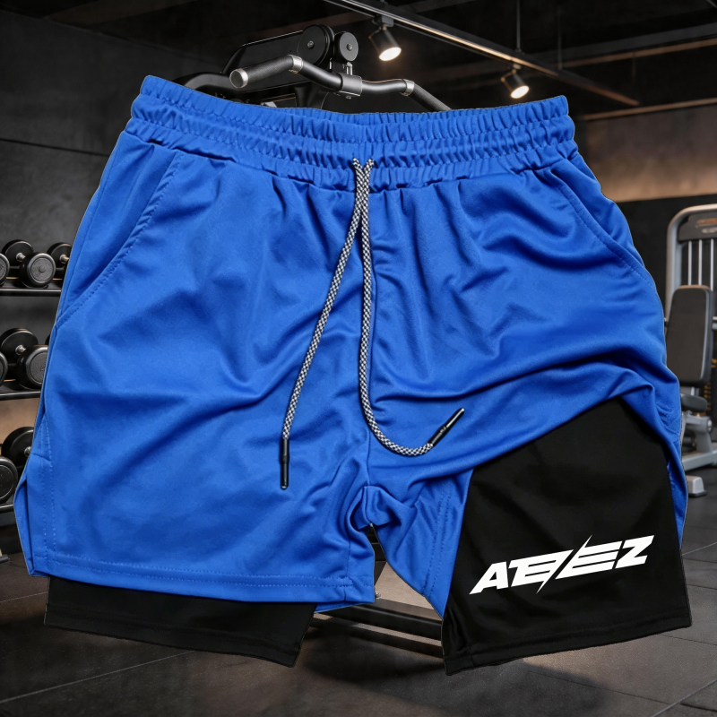 Cross Print 2 in 1 Workout Run - Compression Shorts Athletes บทวิจารณ์และราคา