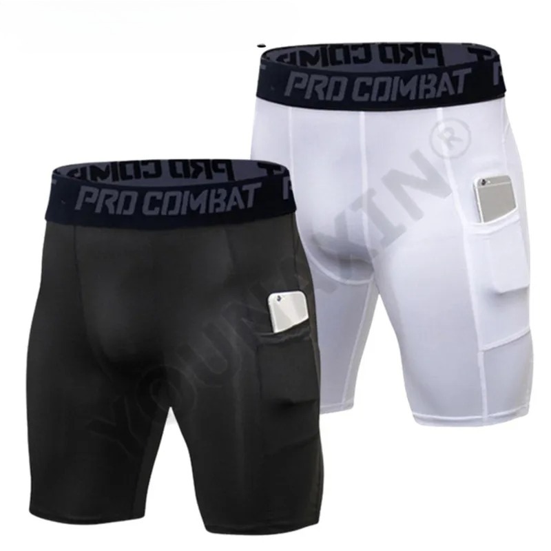 Mens Gym Shorts with Pockets W - Compression Shorts Athletes บทวิจารณ์และราคา