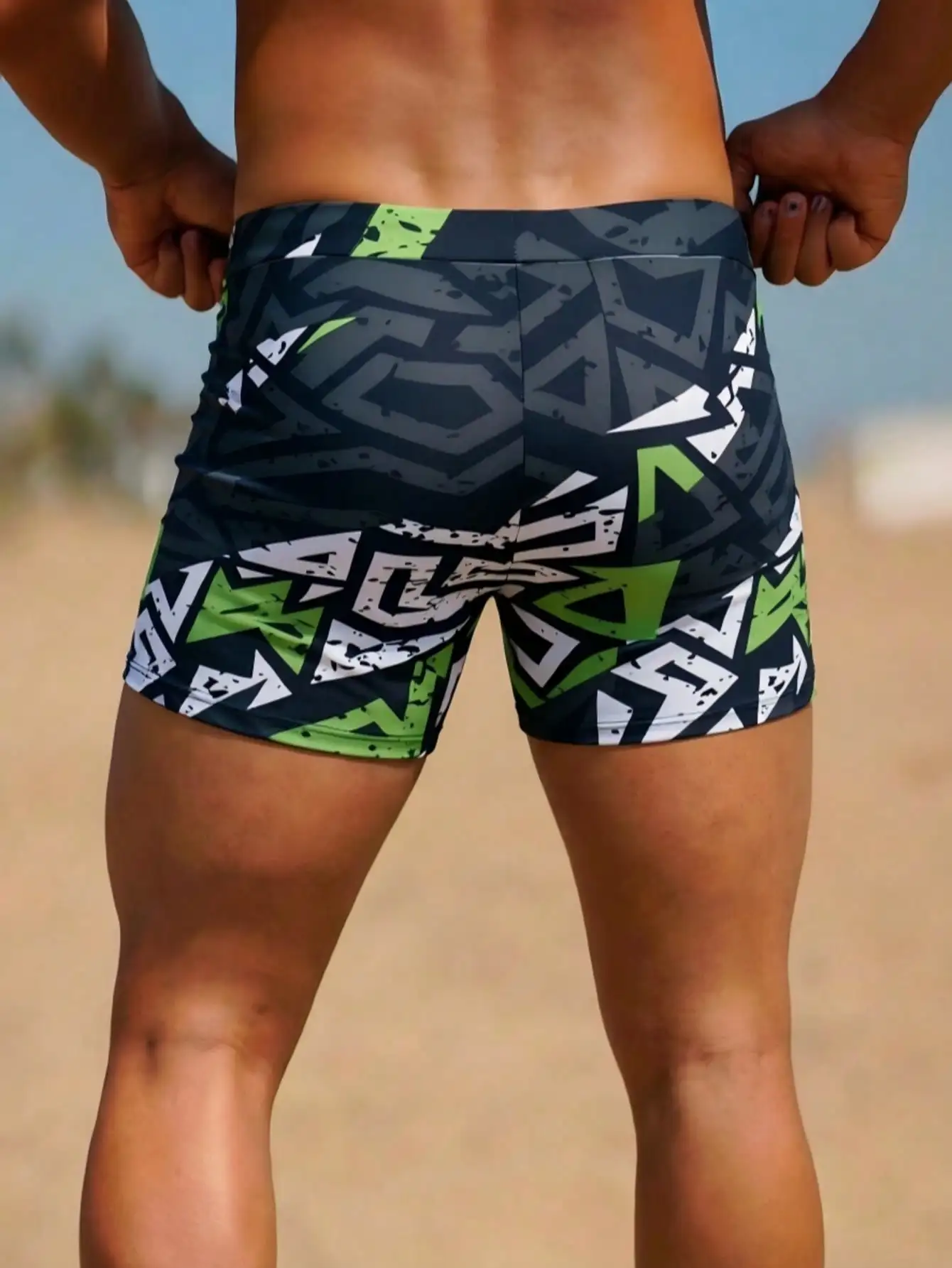 Men's Fashion Printed Pattern  - Bamboo Fiber Trunk บทวิจารณ์และราคา