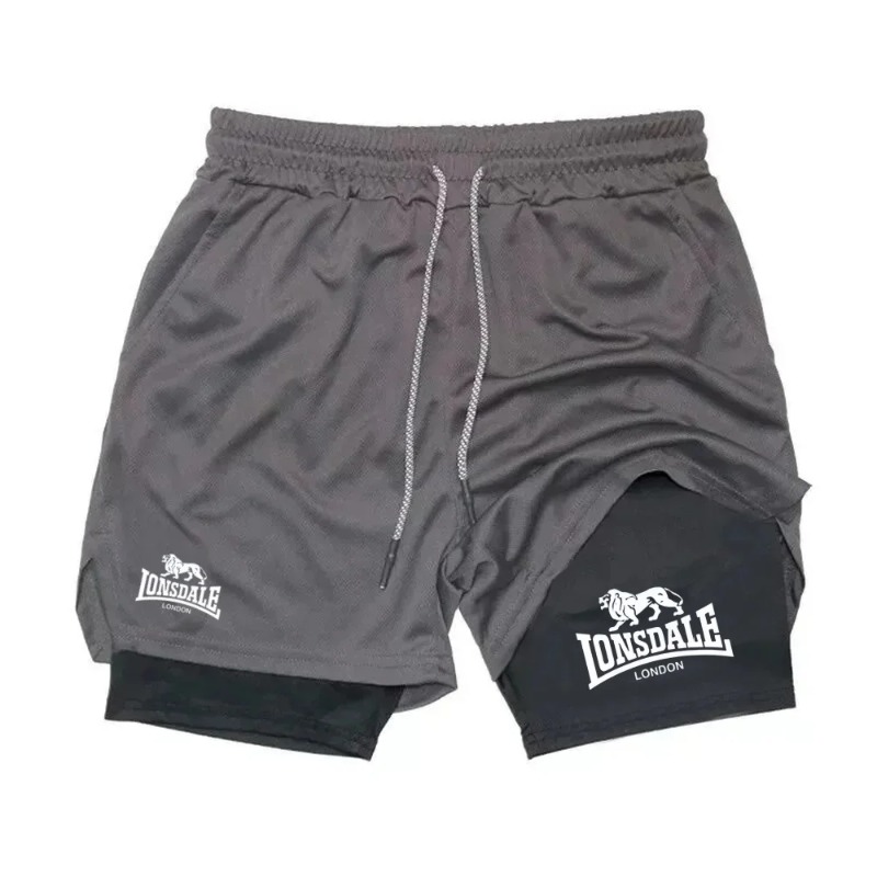 Print 2 in 1 Running Shorts fo - Compression Shorts Athletes บทวิจารณ์และราคา