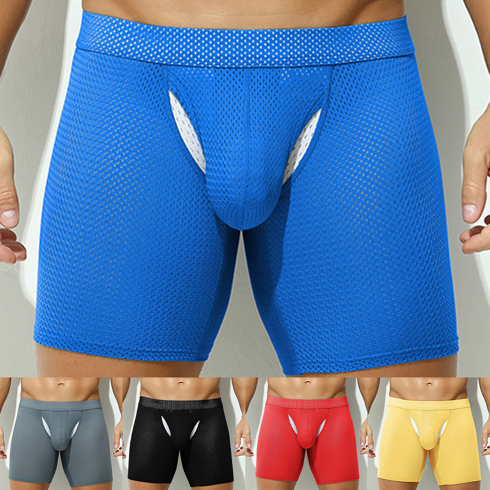 Sexy Lingerie Mens Mesh Underw - Long Leg Trunk Men บทวิจารณ์และราคา