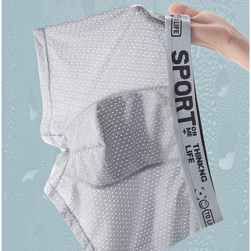 5PCS Men's Ice Silk Mesh Boxer - Mesh Sport Boxer บทวิจารณ์และราคา