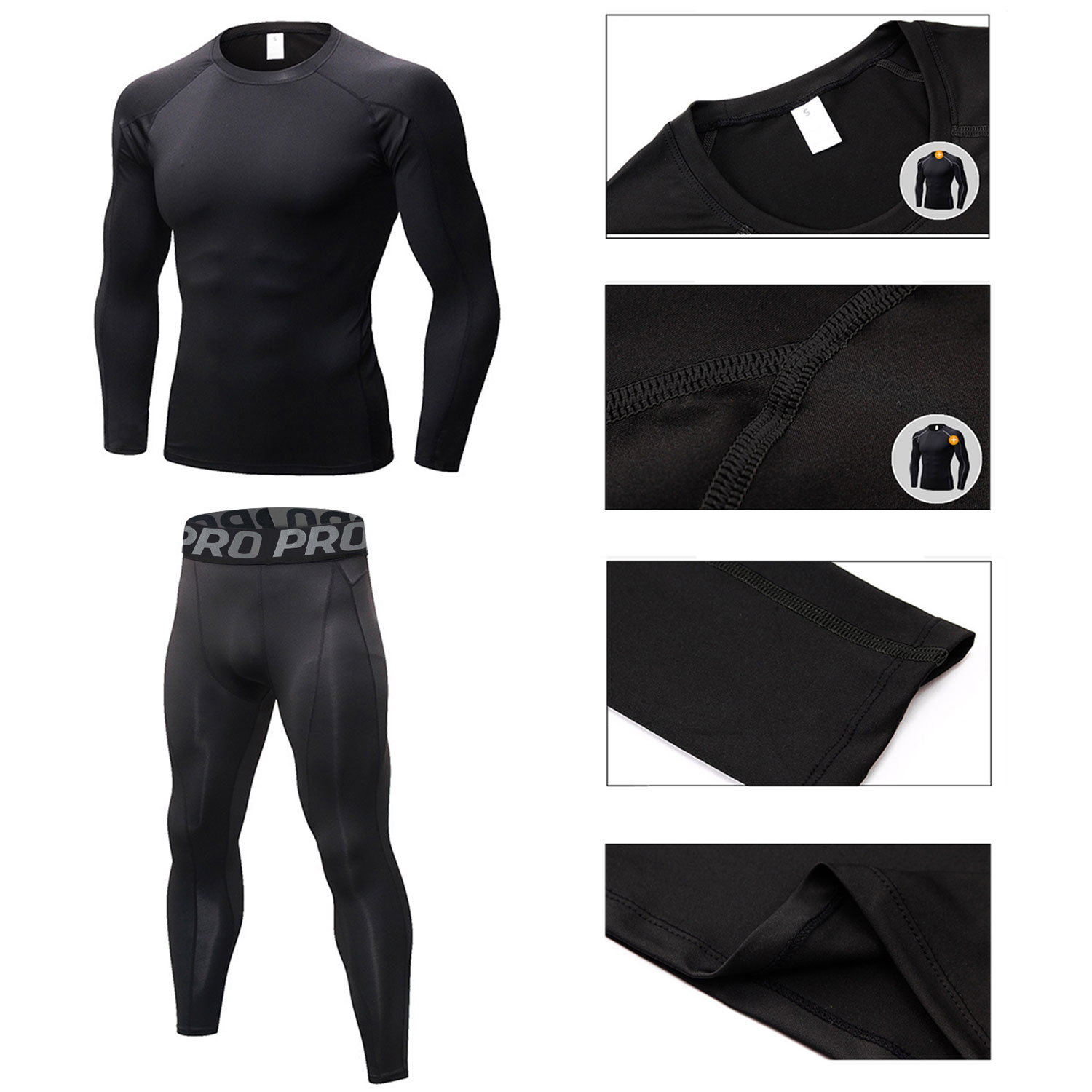 Mens Workout Compression Set P - Compression Long Pant บทวิจารณ์และราคา