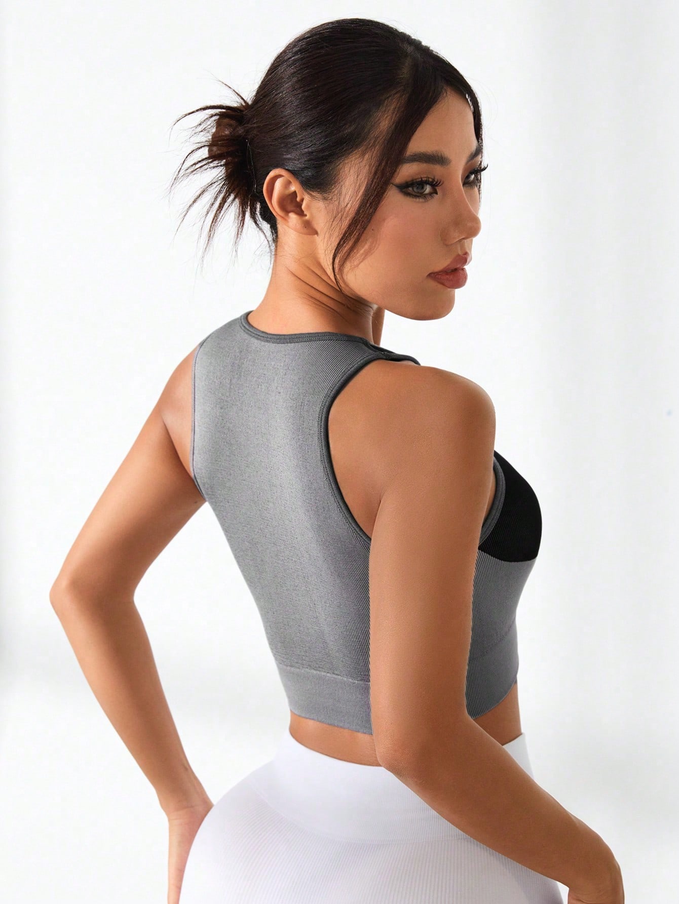 Women Color Block Cross Line R - Tank Top Ribbed บทวิจารณ์และราคา