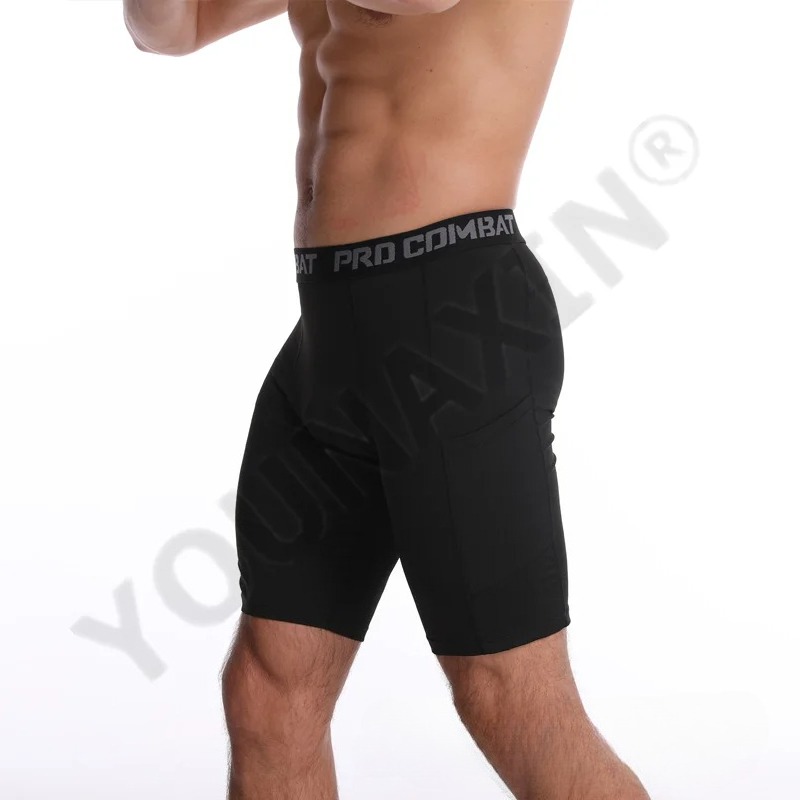 Mens Gym Shorts with Pockets W - Compression Shorts Athletes บทวิจารณ์และราคา