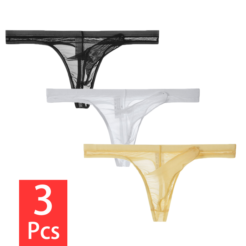 3Pcs/lot Men Underwear T-Back  - Multi Pack Underwear บทวิจารณ์และราคา