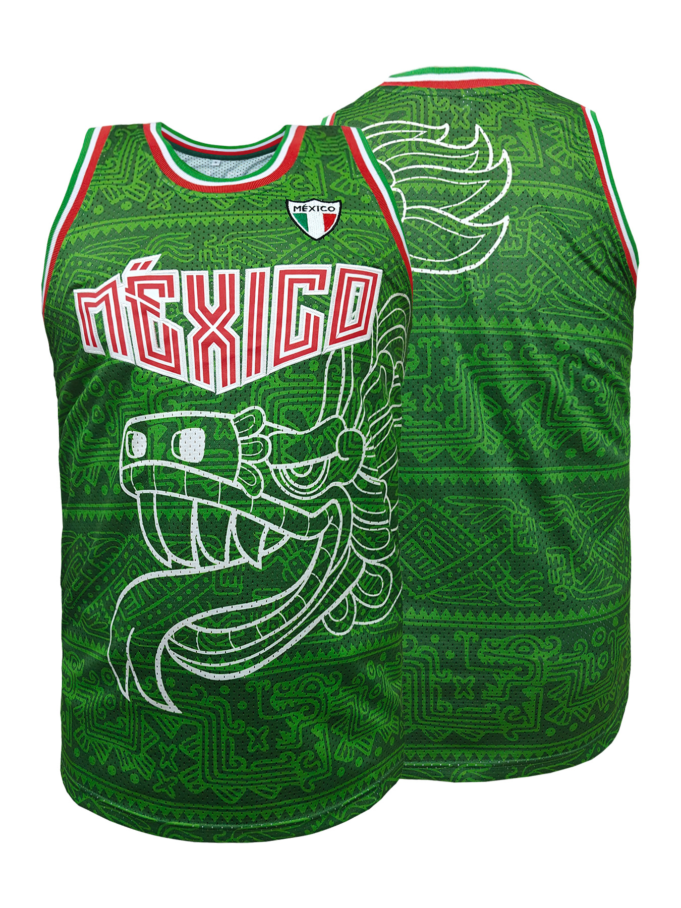 Mexico Embroidered Basketball  - Sleeveless Undershirt บทวิจารณ์และราคา