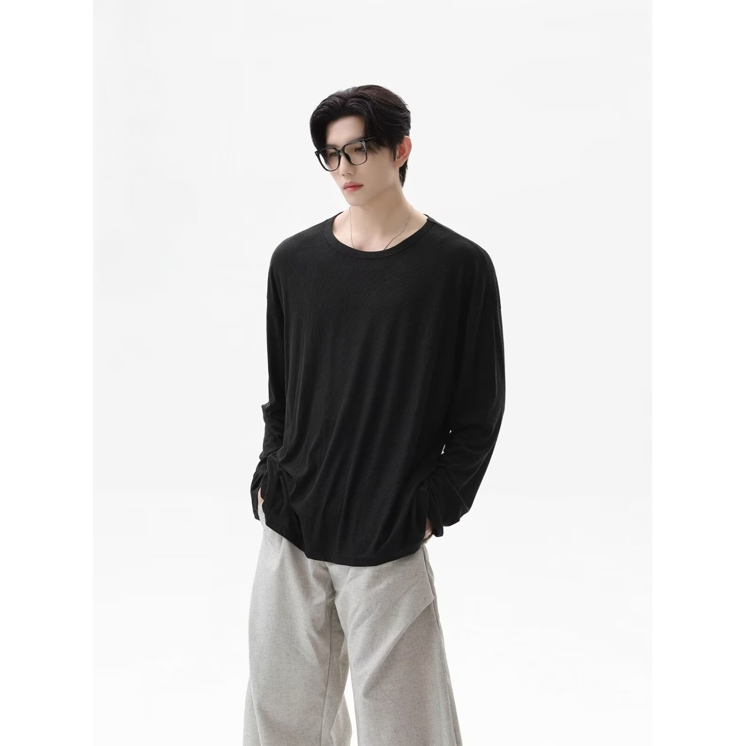 2026 Autumn New Texture Long S - Undershirt Crew Neck บทวิจารณ์และราคา