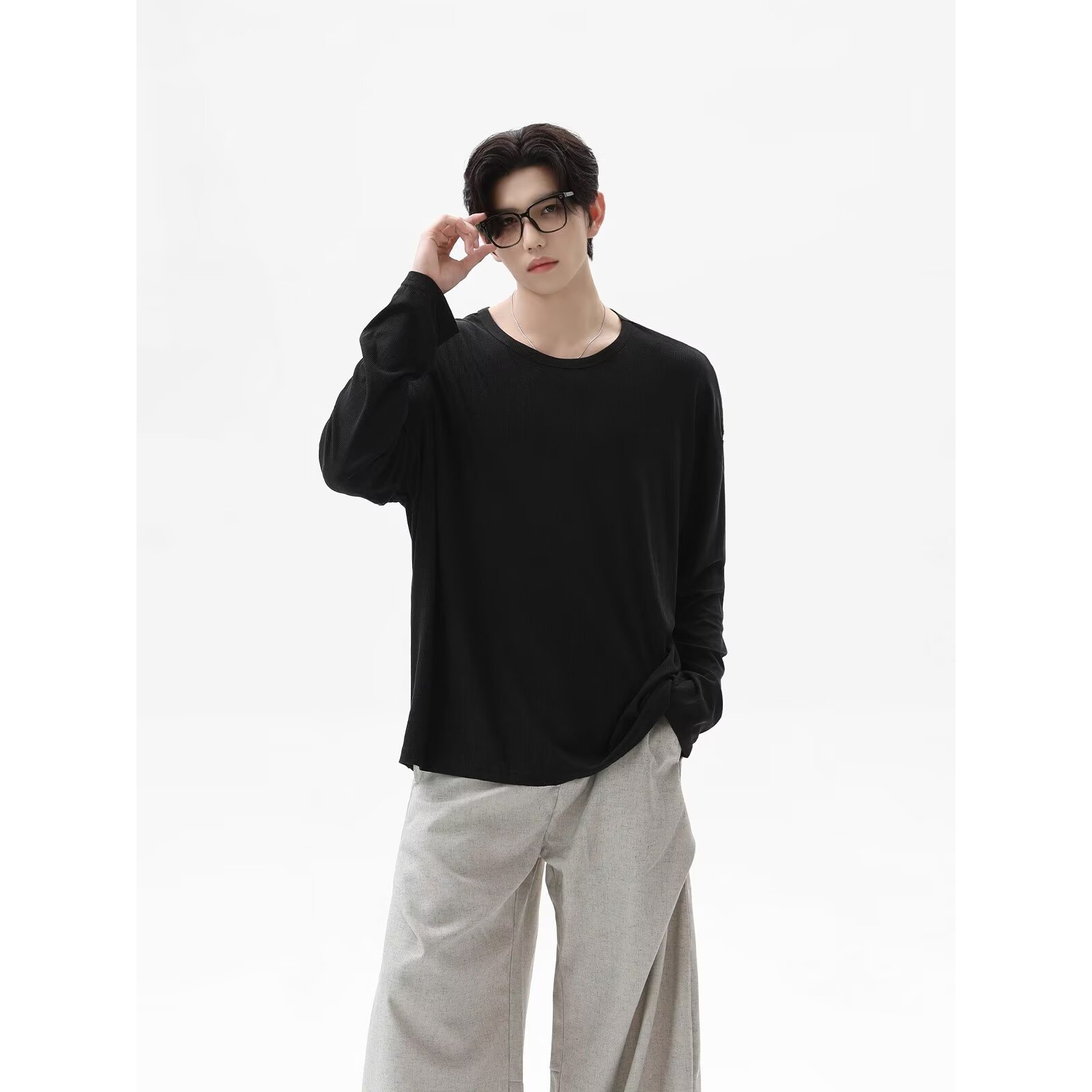 2026 Autumn New Texture Long S - Undershirt Crew Neck บทวิจารณ์และราคา