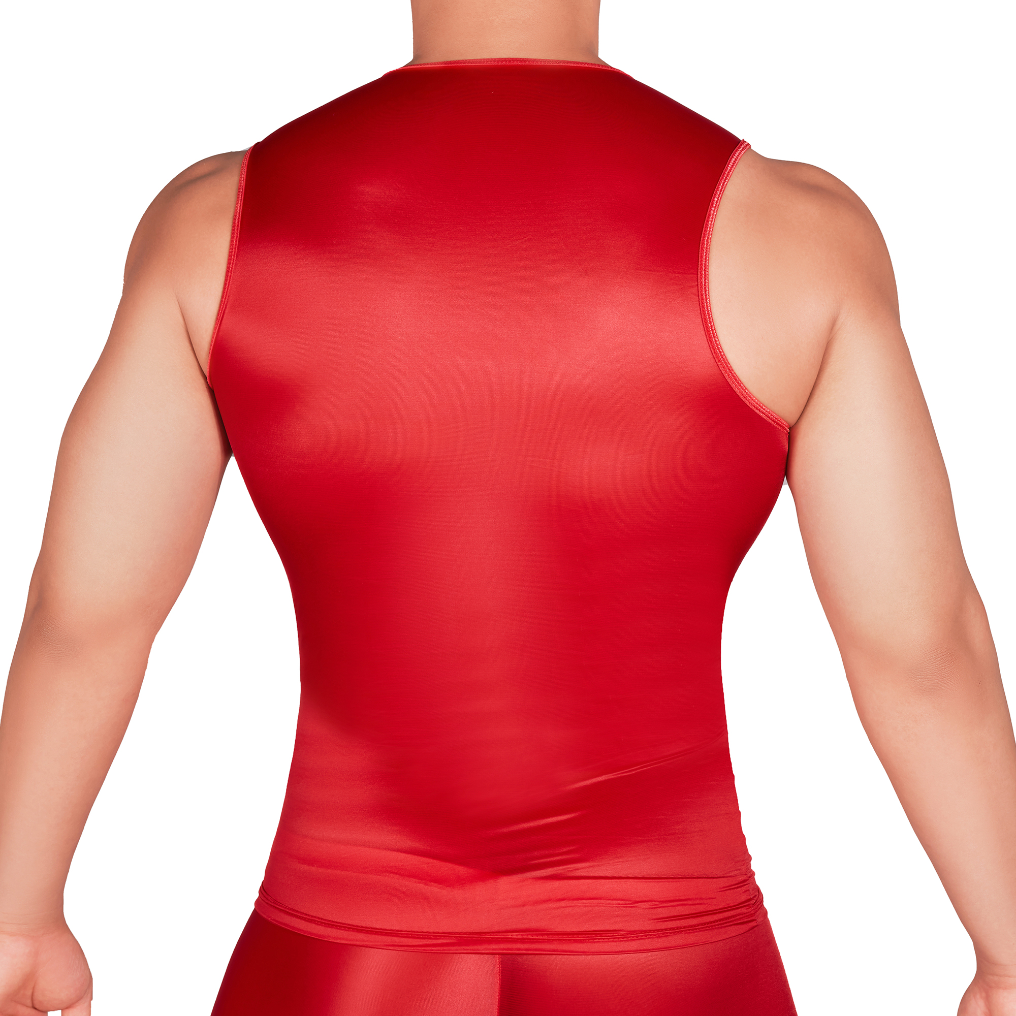 Solid Color Men's Slim Smooth  - Sleeveless Undershirt บทวิจารณ์และราคา