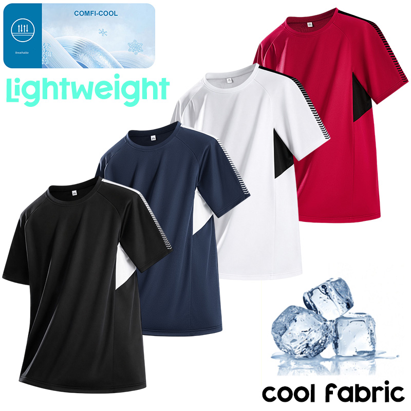 Men's Quick Dry Gym Running T- - T Shirt Tight Fit บทวิจารณ์และราคา