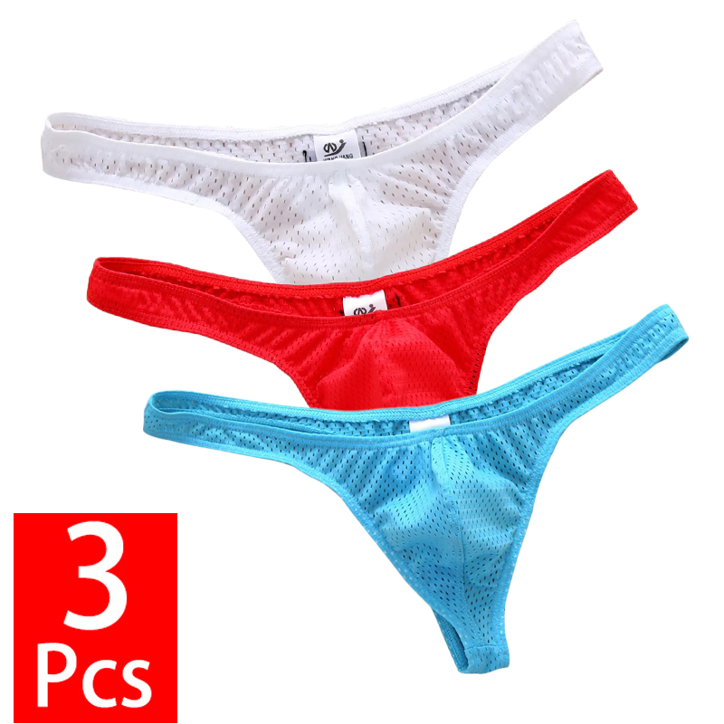 3PCS/Lot Men G-string And Thon - Multi Pack Underwear บทวิจารณ์และราคา