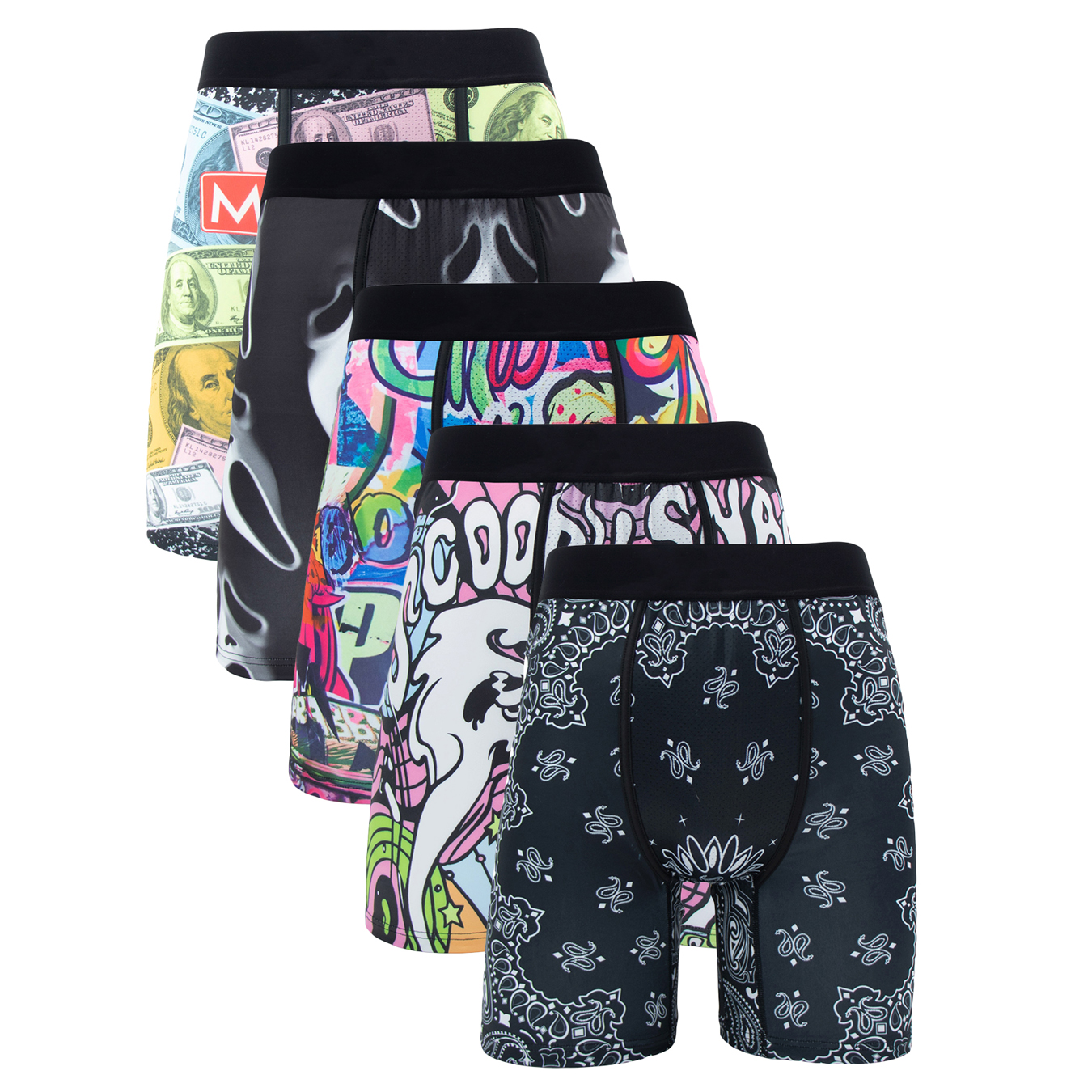 5Pcs Sexy Men's Panties Set Su - Trunk Breathable Men บทวิจารณ์และราคา