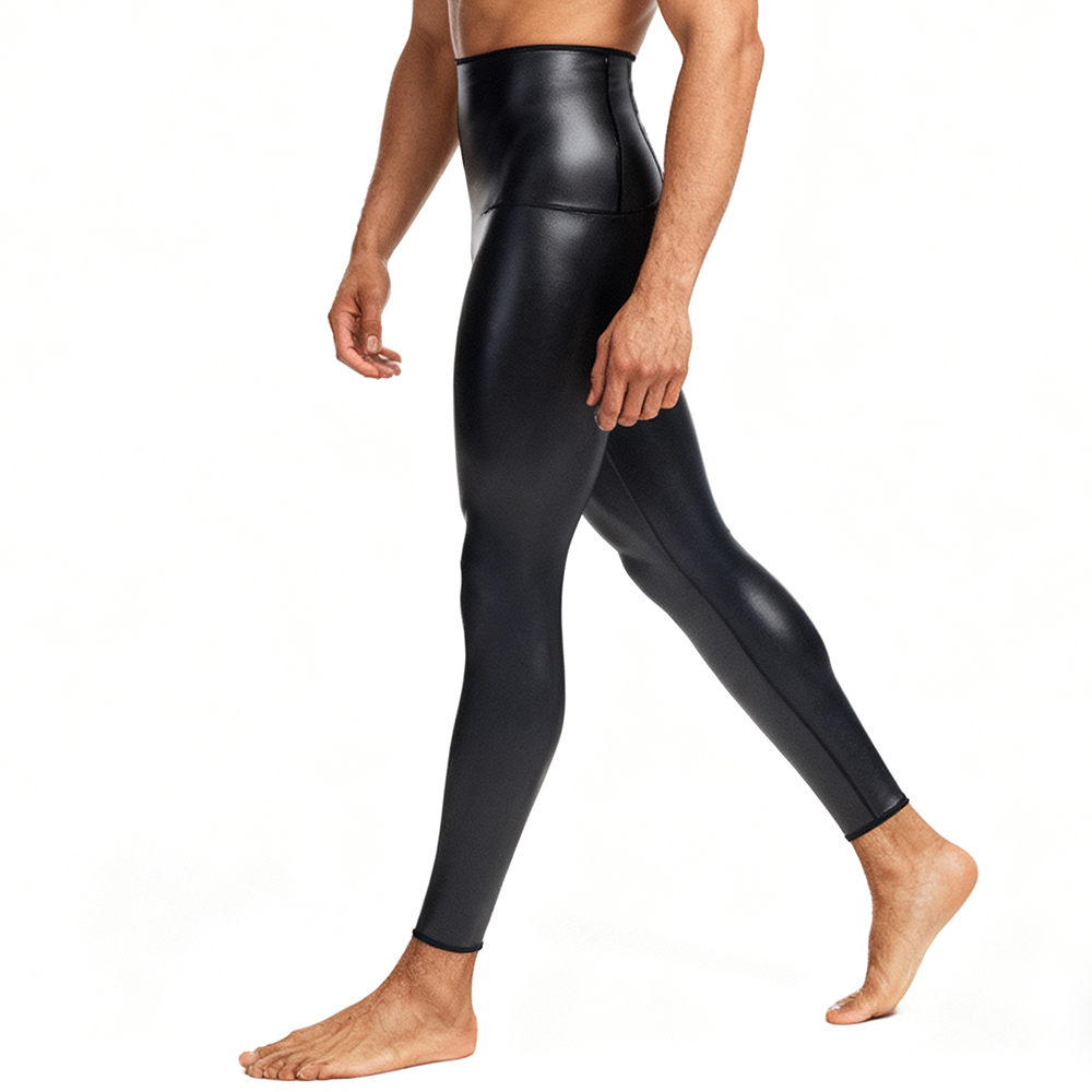 Sexy Men PU Leather Long Pants - Compression Long Pant บทวิจารณ์และราคา