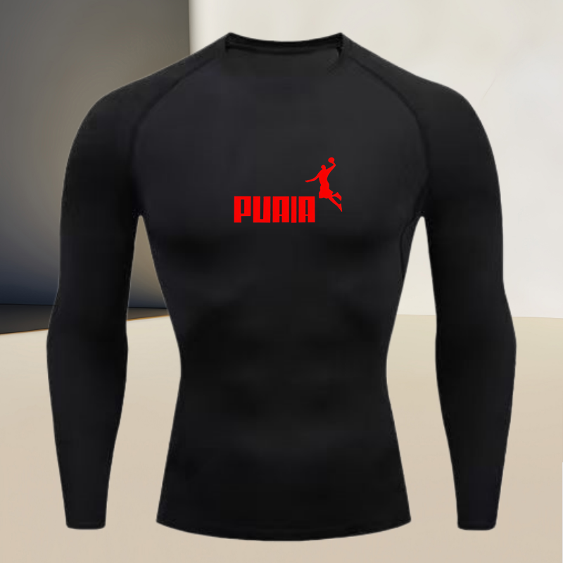 Men's long sleeved round neck  - T Shirt Tight Fit บทวิจารณ์และราคา