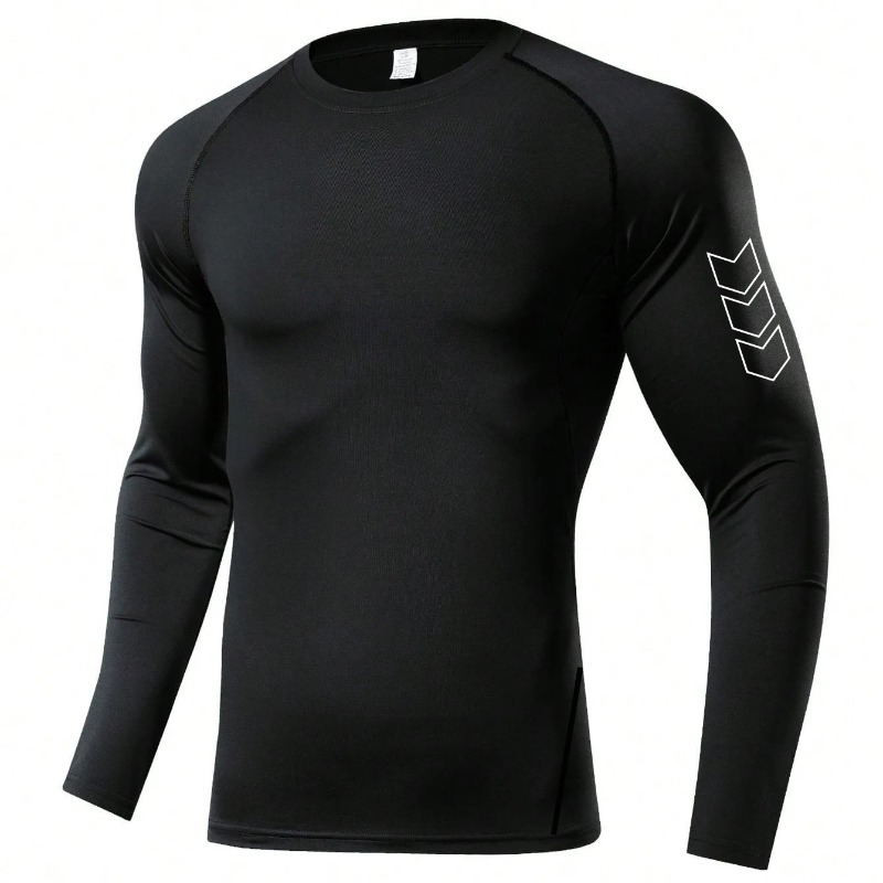 Men Quick-dry T-shirt Long Sle - Base Layer Top บทวิจารณ์และราคา