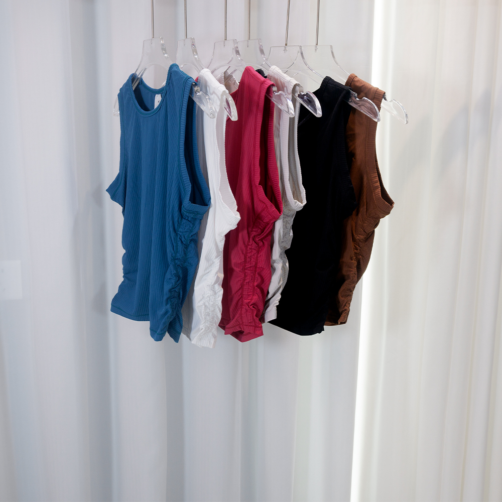 Summer Yoga Wear Ribbed Tank T - Tank Top Ribbed บทวิจารณ์และราคา