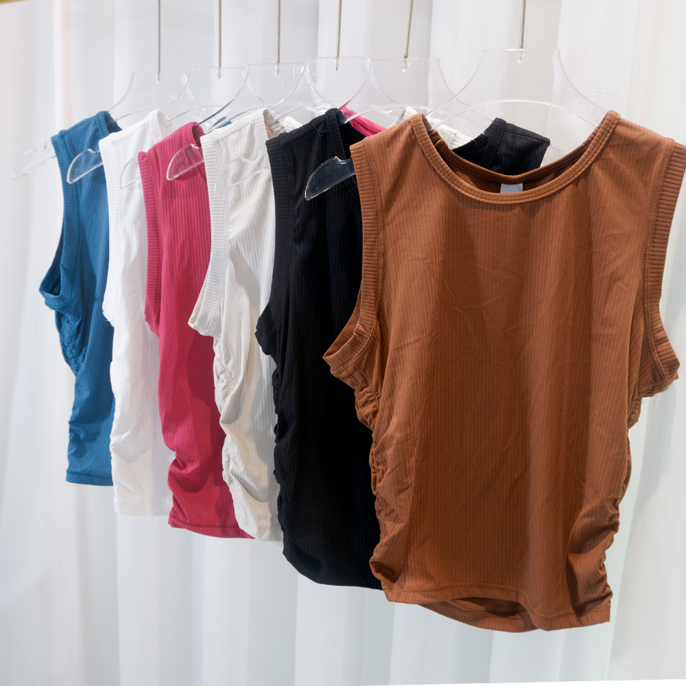 Summer Yoga Wear Ribbed Tank T - Tank Top Ribbed บทวิจารณ์และราคา