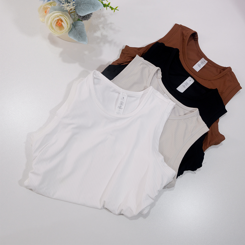 Summer Yoga Wear Ribbed Tank T - Tank Top Ribbed บทวิจารณ์และราคา